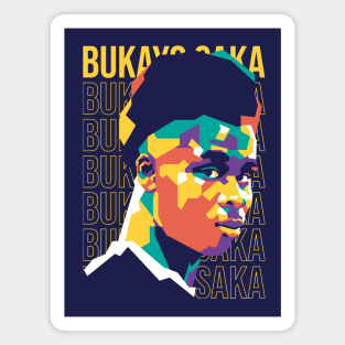 Bukayo Saka on WPAP art 1 Magnet